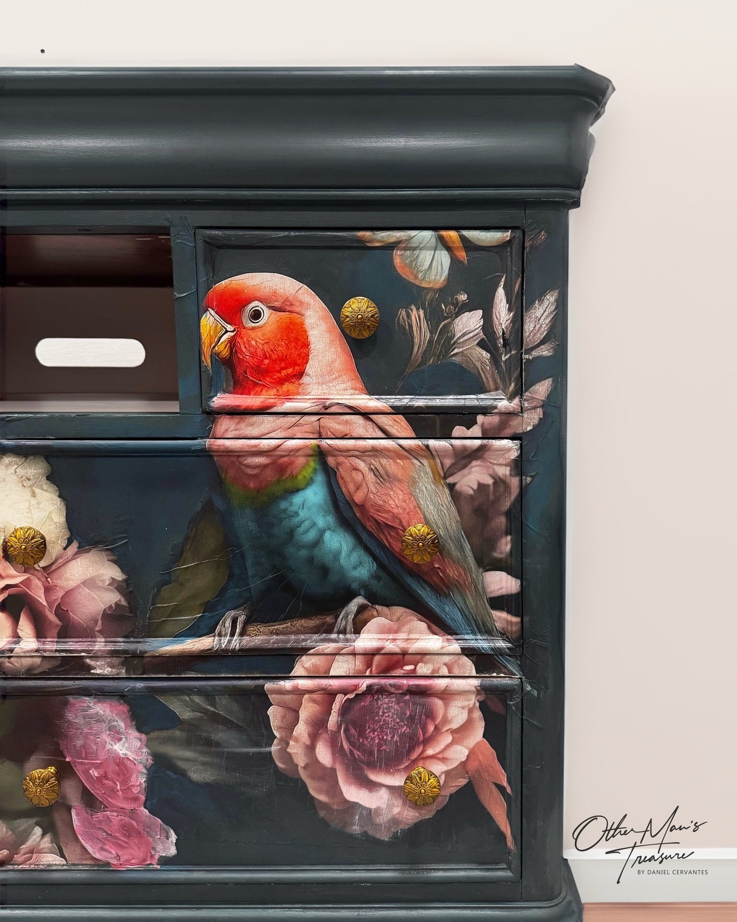 Hand-Painted Media Unit / Dresser