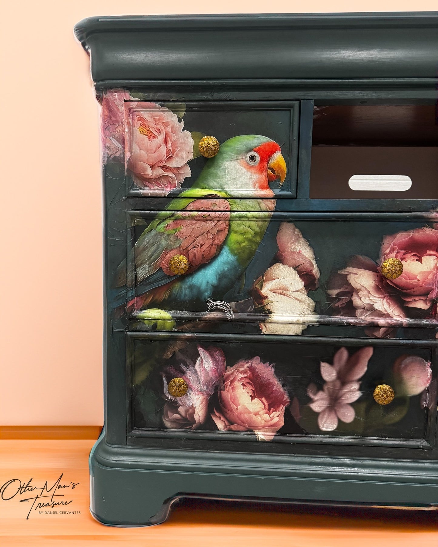 Hand-Painted Media Unit / Dresser