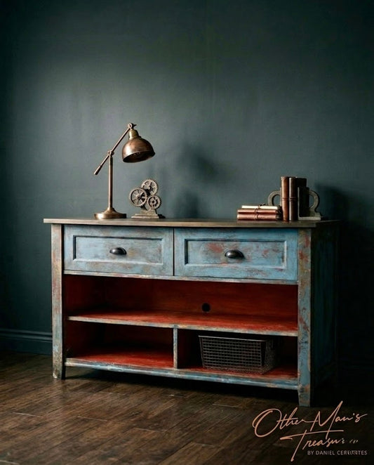 Industrial Chic Upcycled Media Console / Sideboard