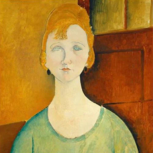 Woman in a green top